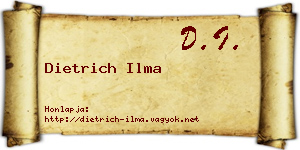 Dietrich Ilma névjegykártya